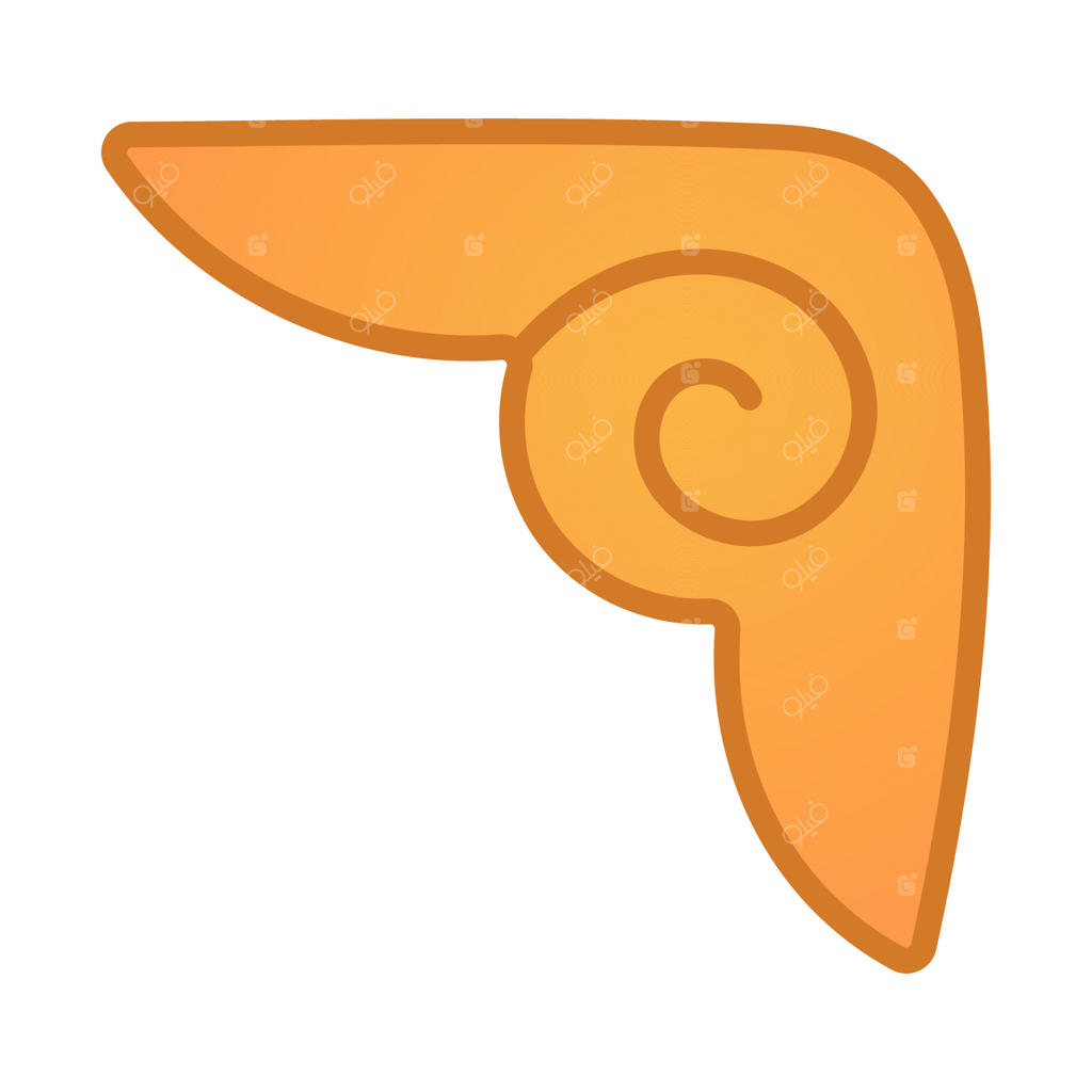 طرح چرخشی نارنجی برای تزئین گوشه‌ها