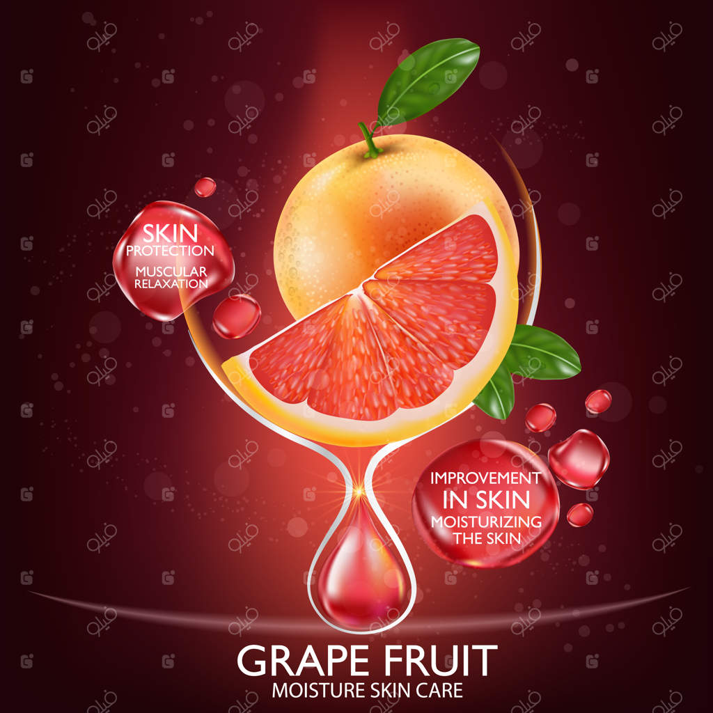 محصولات مراقبت از پوست طبیعی با گریپ‌فروت و مرکبات