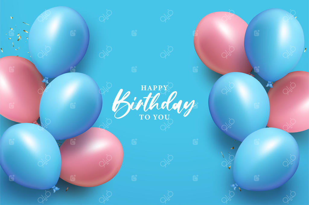 پس‌زمینه ساده طراحی تولدت مبارک