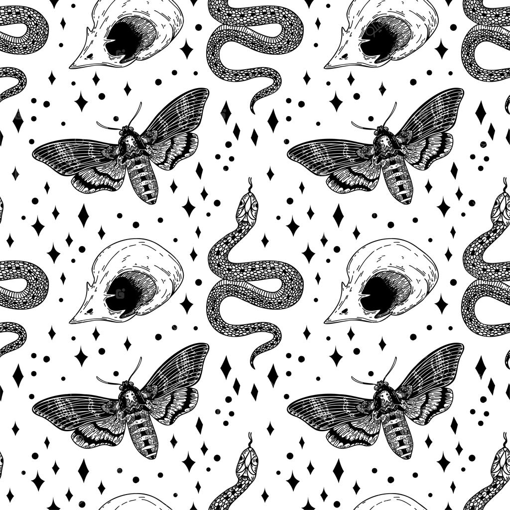 پترن پیوسته عناصر جادویی طبیعی.