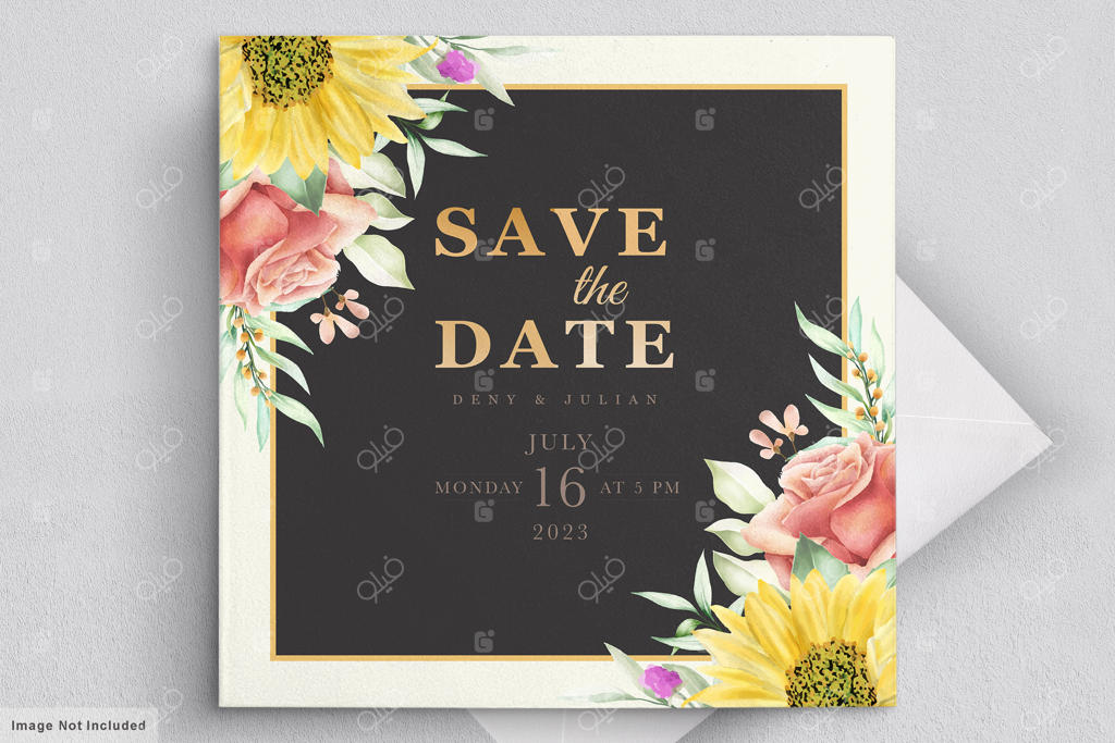 مجموعه کارت دعوت بهاری با طرح گل‌های شکوفا