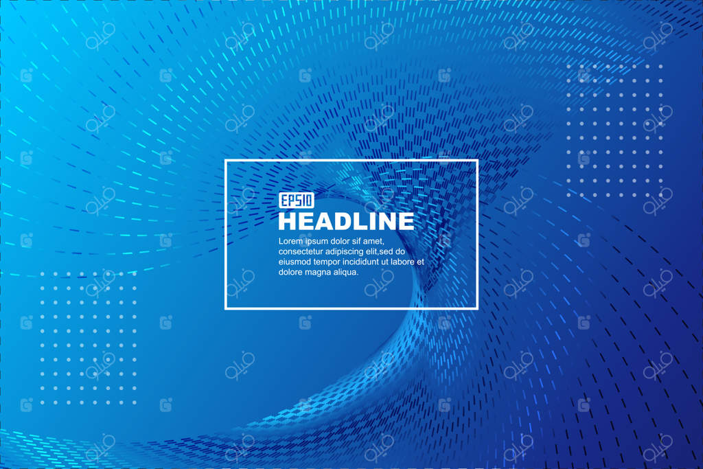 خطوط منحنی آبی با گرادیان و پس‌زمینه‌ای فن‌آوری‌محور