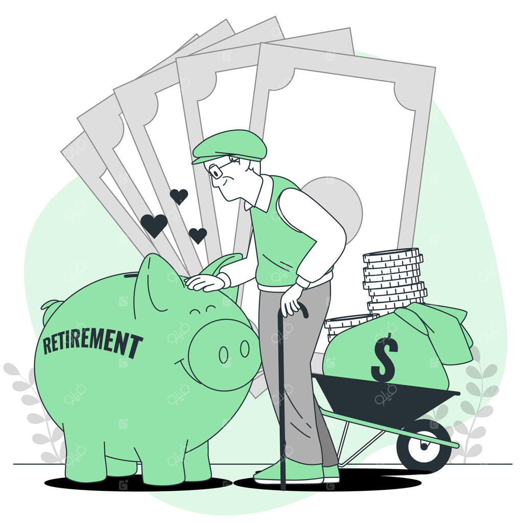 تصویرسازی مفهوم برنامه بازنشستگی