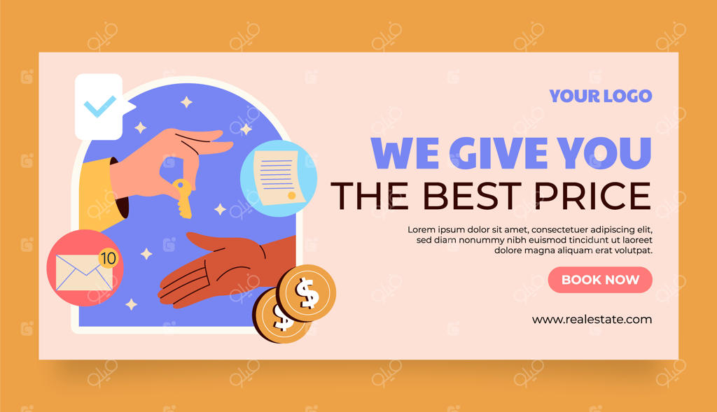 بنر دست‌ساز املاک و مستغلات