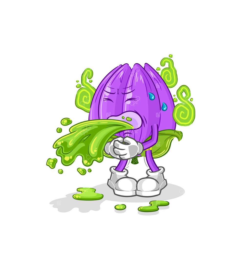 وکتور مسکات کارتونی لاله مریض