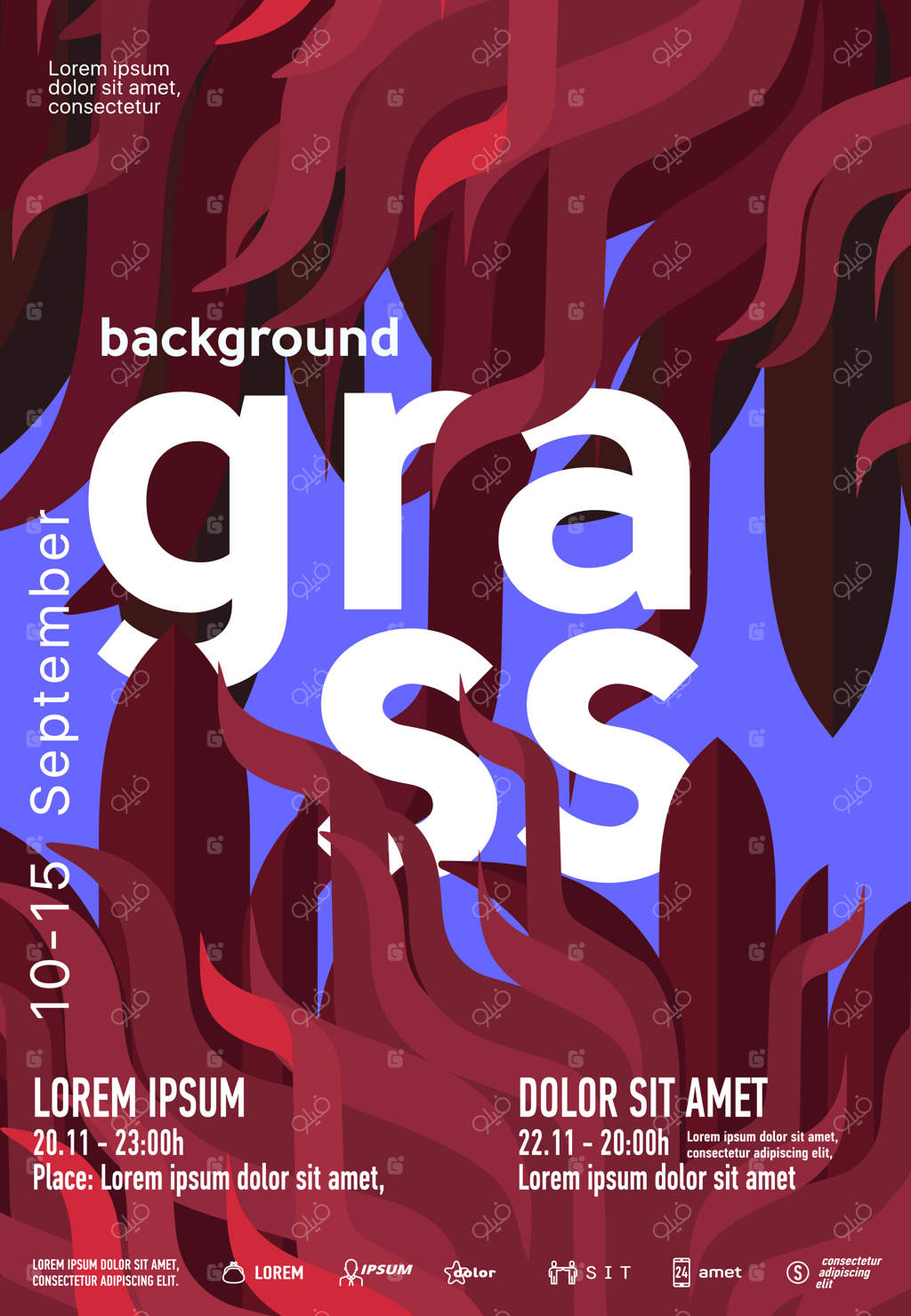 پترن کارت تبریک مدرن با طراحی بروشور - تصویرسازی وکتور گرافیکی - پس‌زمینه خلاقانه انتزاعی - پس‌زمینه تابستانی