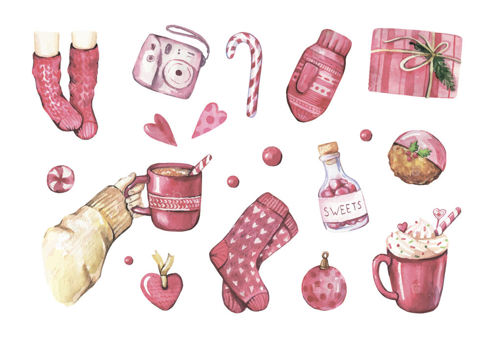 تصویرسازی کریسمس با آبرنگ