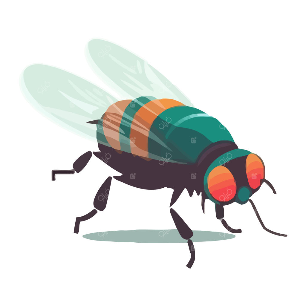 تصویر انتزاعی مگس خانگی - مگس بامزه با هوش مصنوعی ایجاد شده