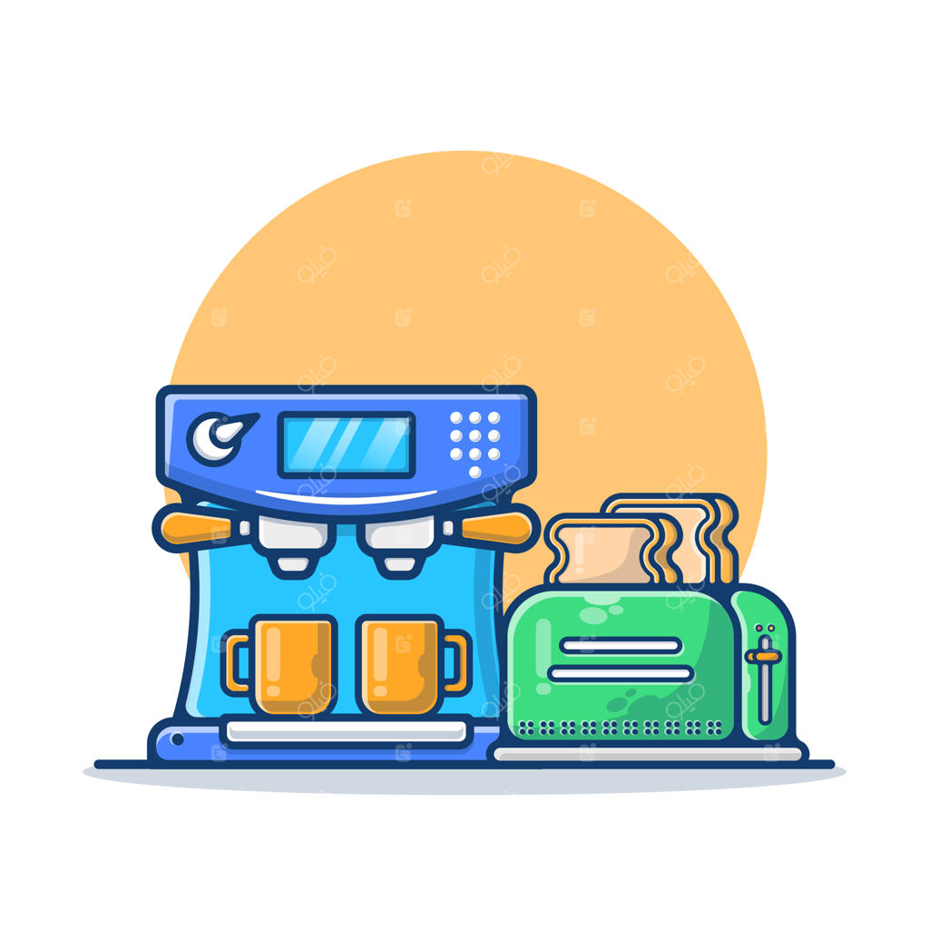 اسپرسوساز قهوه در پس‌زمینه سفید