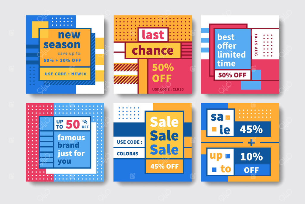 پست‌های اینستاگرامی فروش رنگارنگ