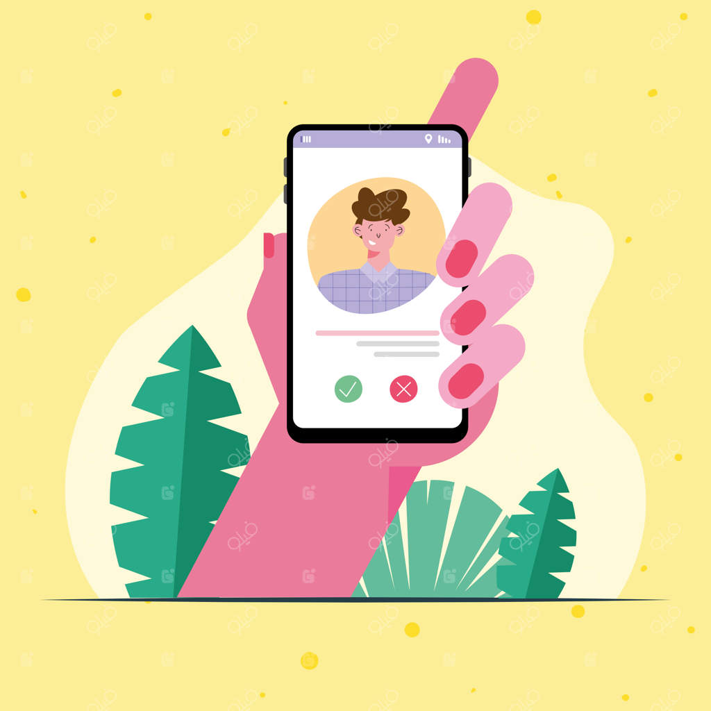 تماس ویدیویی مرد با گوشی هوشمند در دست