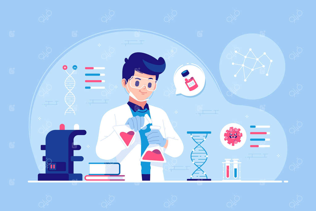 تصویرسازی مفهوم توسعه واکسن