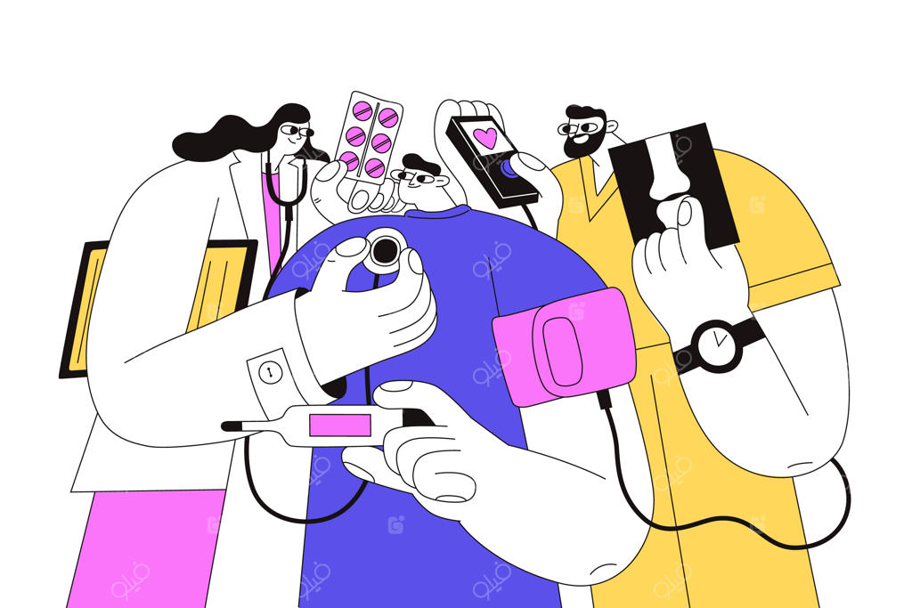 تصویرسازی دستی بهداشت و درمان