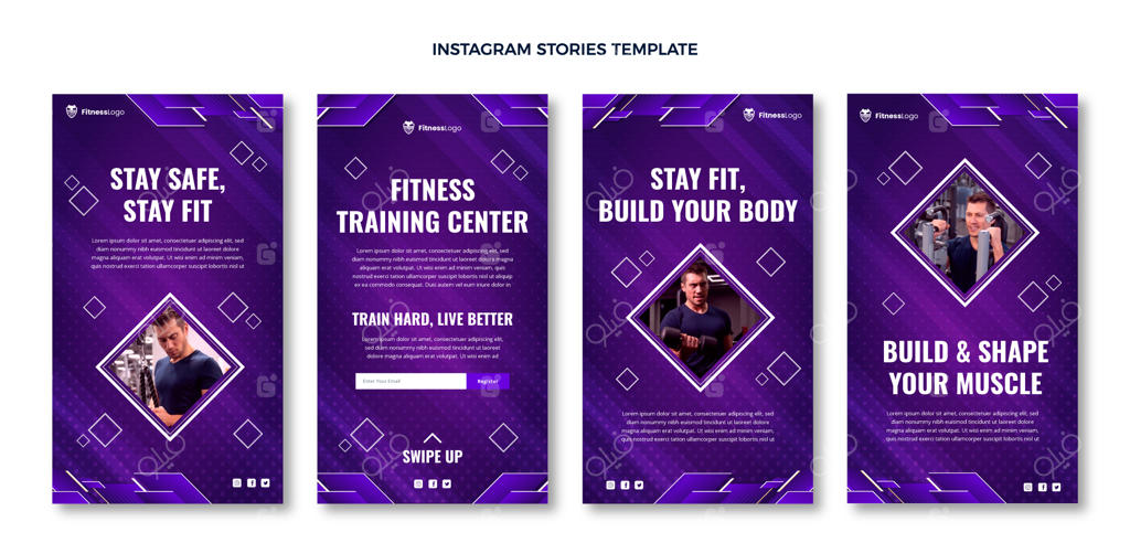 داستان‌های اینستاگرام فیتنس گرادیانت