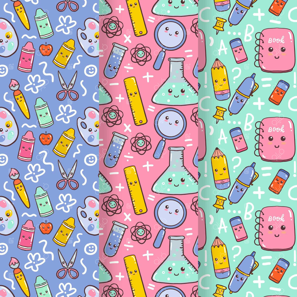 مجموعه الگو و طرح‌های گرافیکی با تم بازگشت به مدرسه