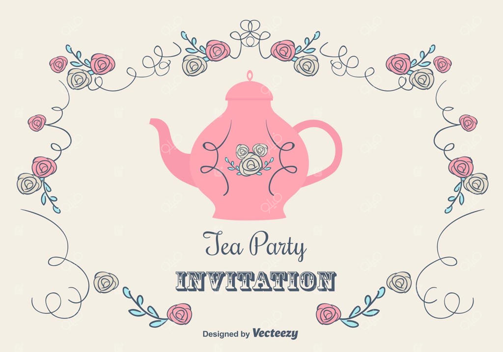 کارت دعوت به مهمانی چای