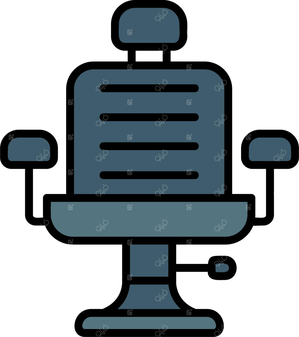 نماد وکتور صندلی آرایشگری