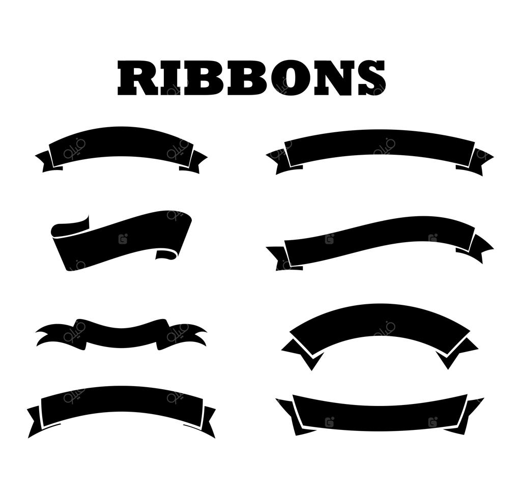 مجموعه هدرهای روبان مشکی