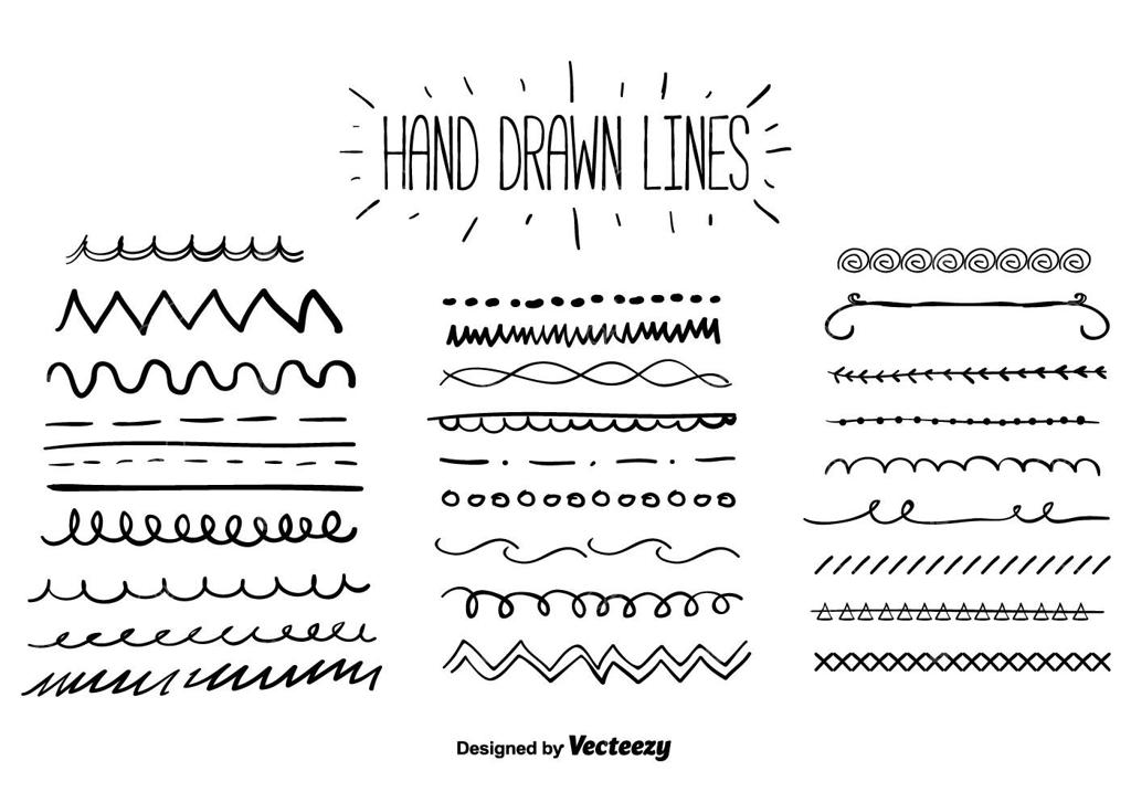 وکتور خطوط دستی رسم شده