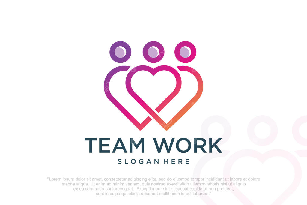 طراحی آیکون لوگوی خانواده با نماد قلب مناسب برای فرزندپروری