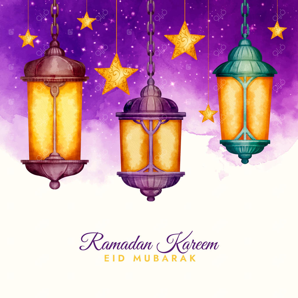 تصویرسازی آبرنگی رمضان کریم