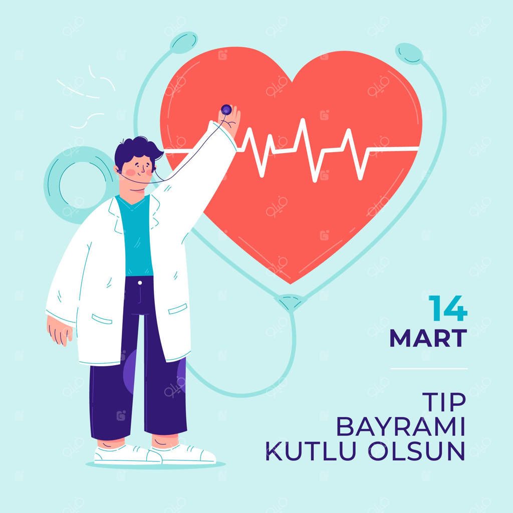 تصویرسازی جشنواره پزشکی به سبک فلت