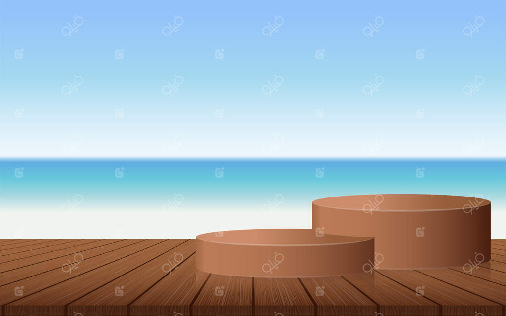 استیج تابستانی روی سکوی چوبی در دریا