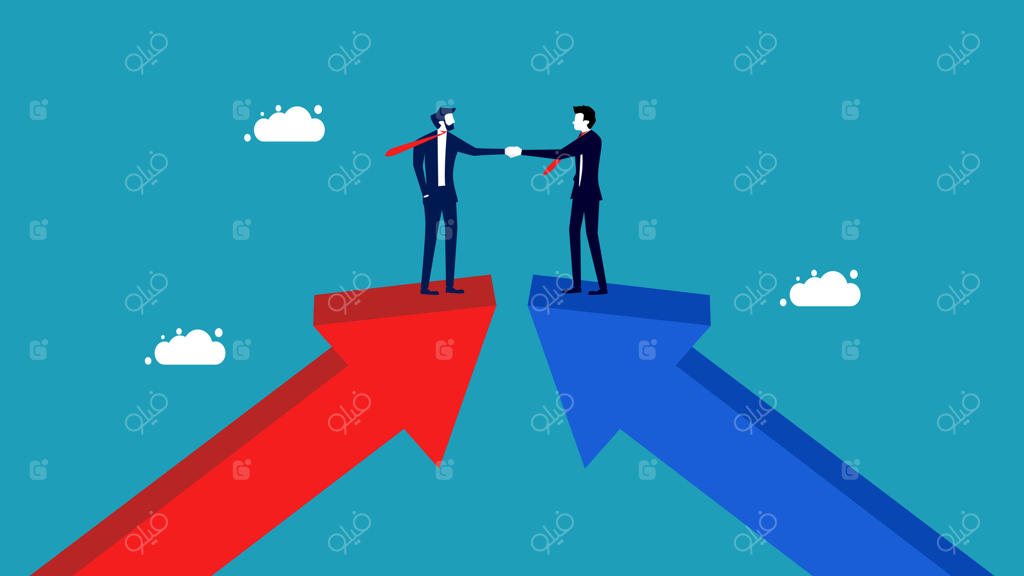 دو تاجر روی یک فلش دست می‌دهند