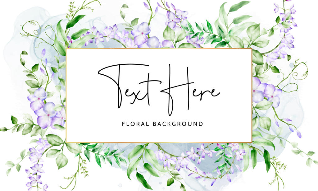 قالب پس‌زمینه شیک با گل‌های بنفش