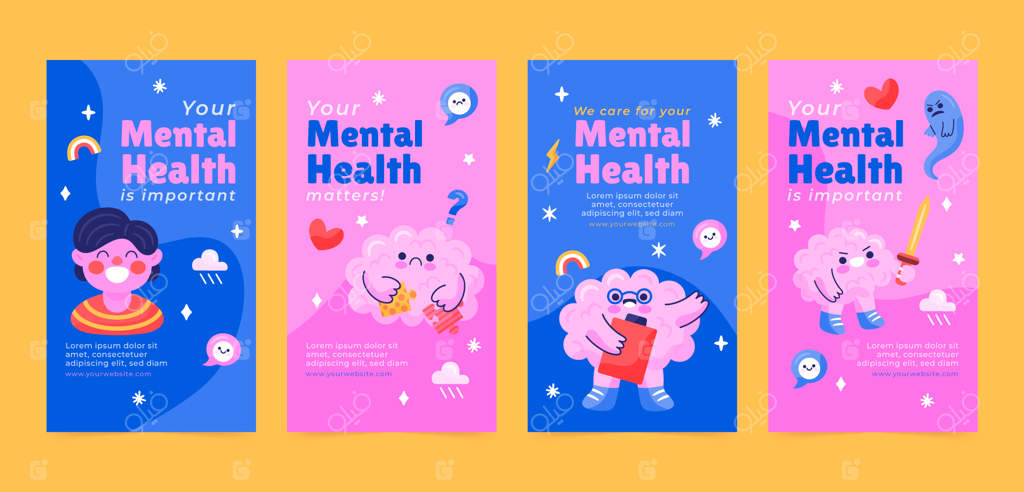 مجموعه استوری‌های اینستاگرام برای روز جهانی سلامت روان