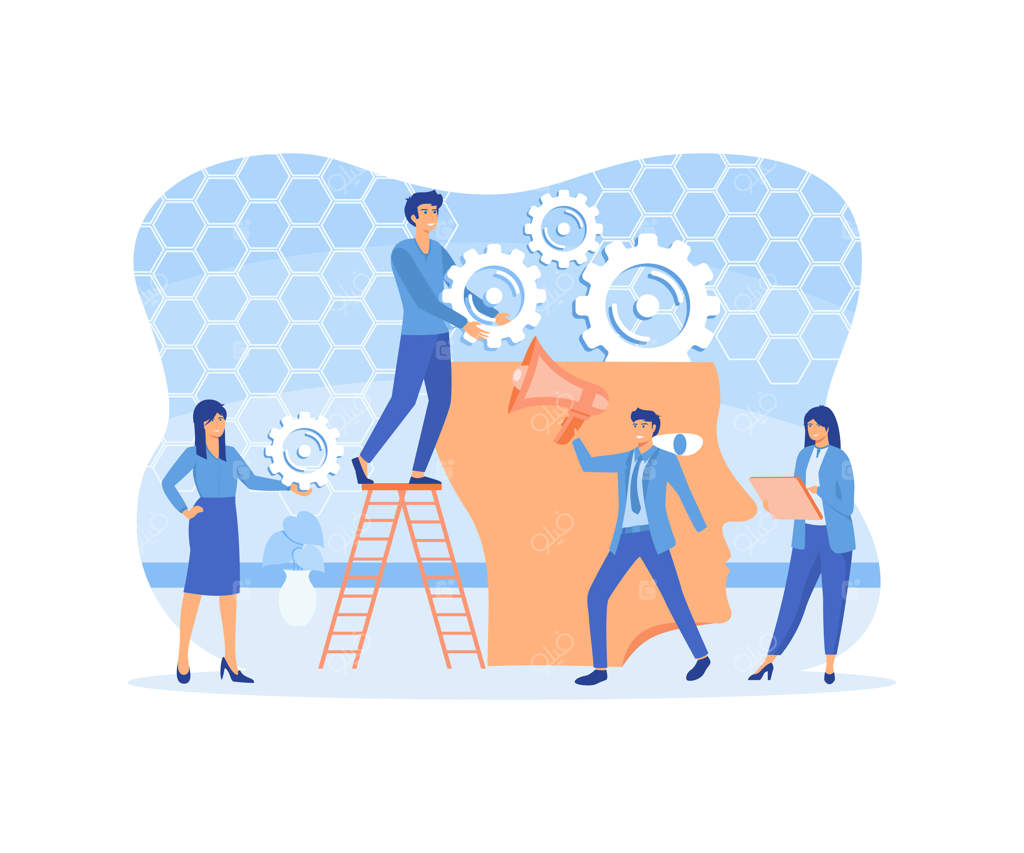 پزشک متخصص در مراقبت‌های سلامت روان: ارایه‌ی درمان‌های روان‌شناسی - تصویرسازی مدرن وکتوری