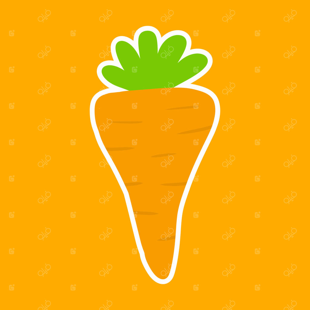 آیکون‌های گیاه هویج. غذای گیاهی از باغ ارگانیک.