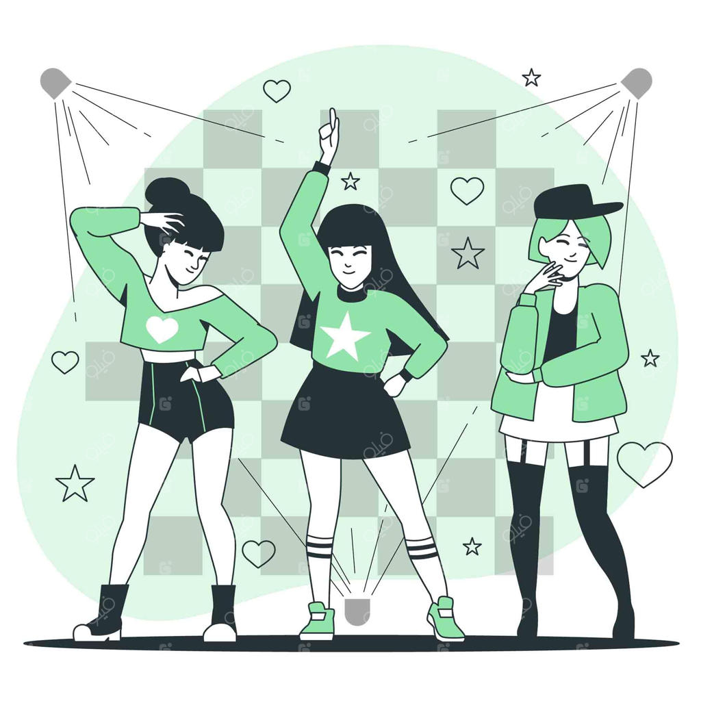 تصویرسازی مفهوم گروه کی‌پاپ