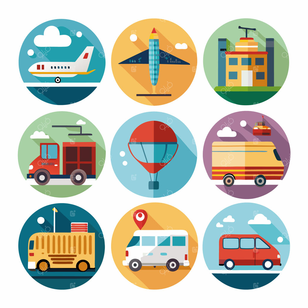 تصویرسازی کارتونی حمل و نقل