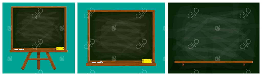 تابلوی سبز تخته‌سیاه با قاب چوبی