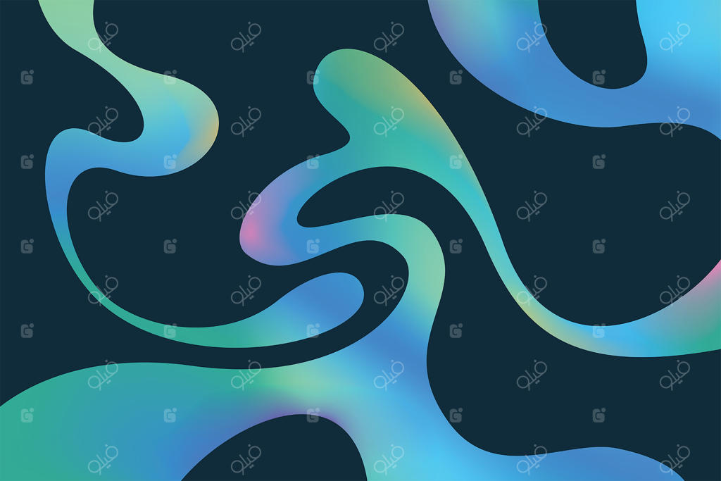 پس‌زمینه انتزاعی ساده با گرادینت رنگارنگ و طرح مایع چرخشی