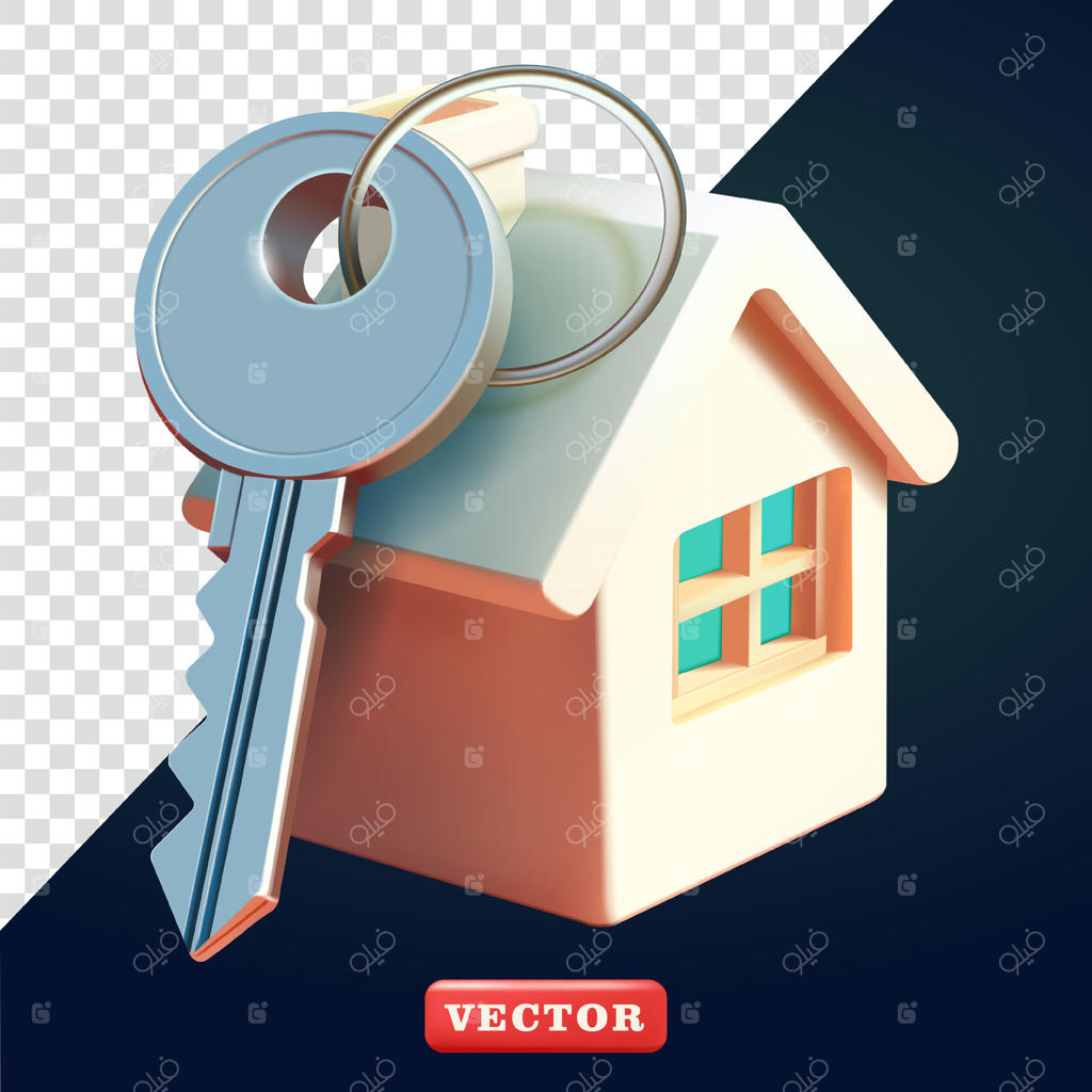 کلید خانه سه‌بعدی: مناسب برای املاک، تجارت و عناصر طراحی