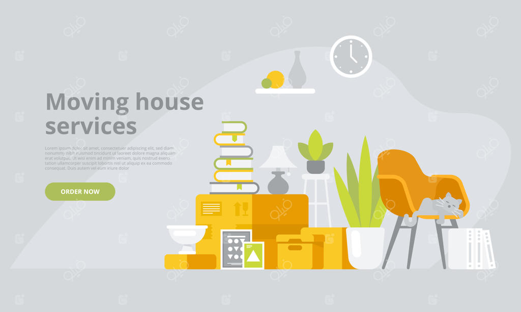 اسباب‌کشی به خانه جدید با جعبه‌های پر از وسایل گوناگون