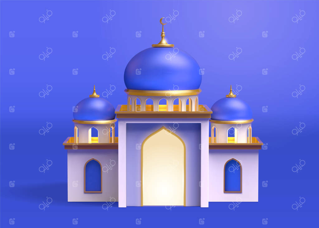طراحی مدل سه‌بعدی ساختمان مسجد