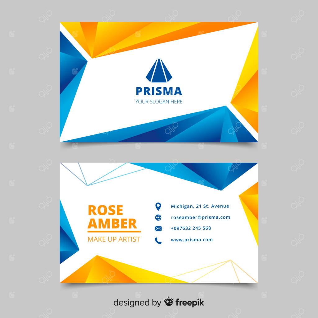 قالب کارت ویزیت انتزاعی