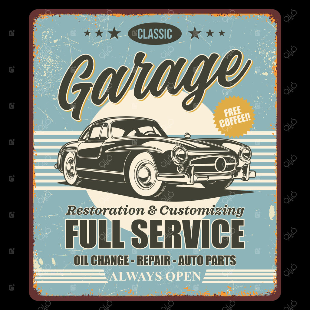 طراحی کلاسیک گاراژ با سبک رترو