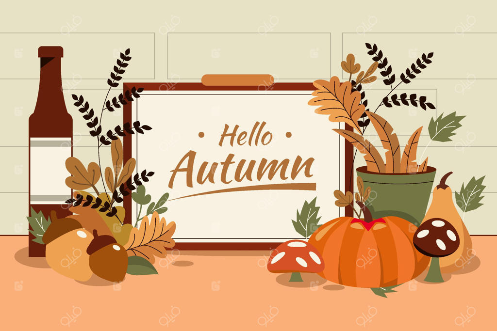 طراحی مینیمال خانه‌ای با دکور پاییزی