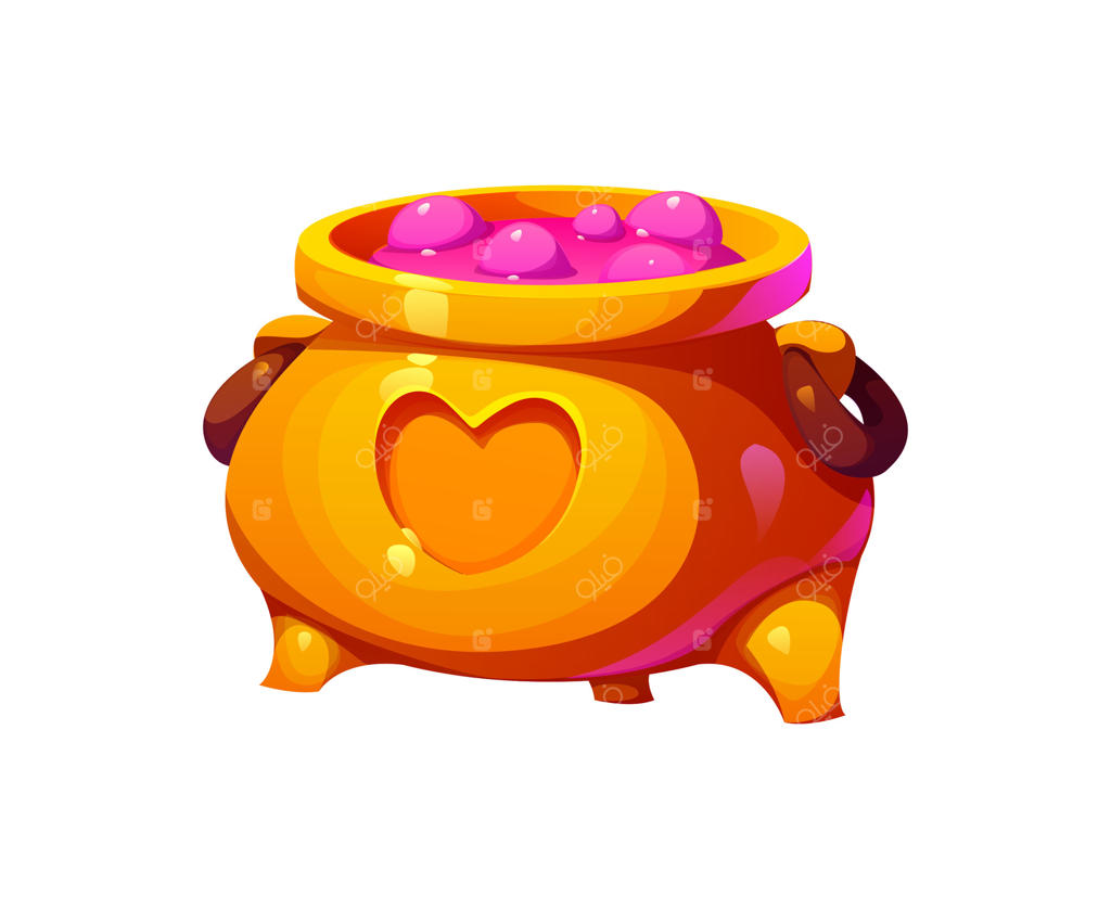دیگ معجون عشق روز ولنتاین با قلب
