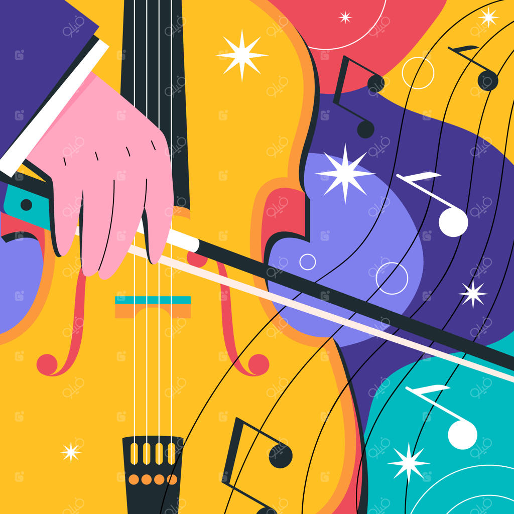 تصویرسازی تخت برای جشن روز جهانی موسیقی