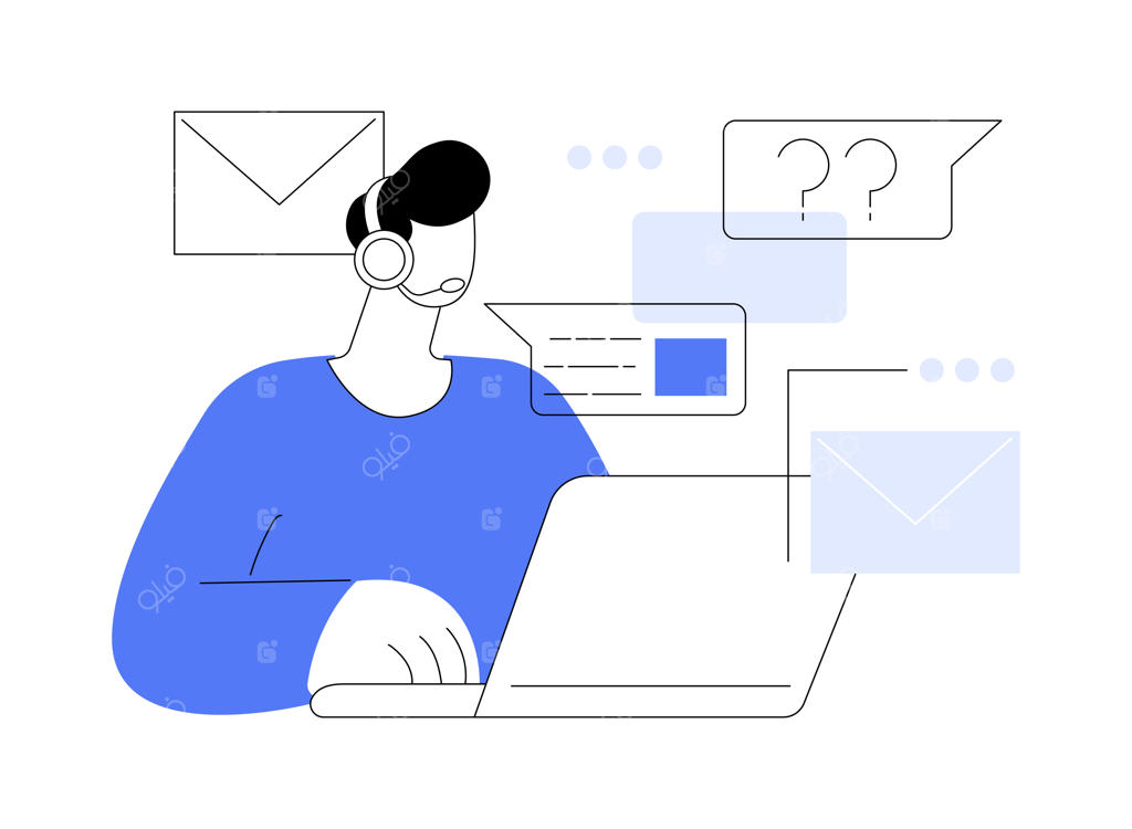 تصویرسازی وکتور مفهوم انتزاعی تماس با ما