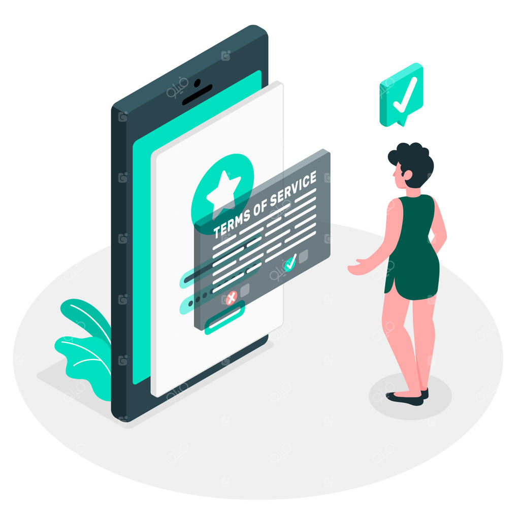 تصویرسازی مفهوم پذیرش شرایط