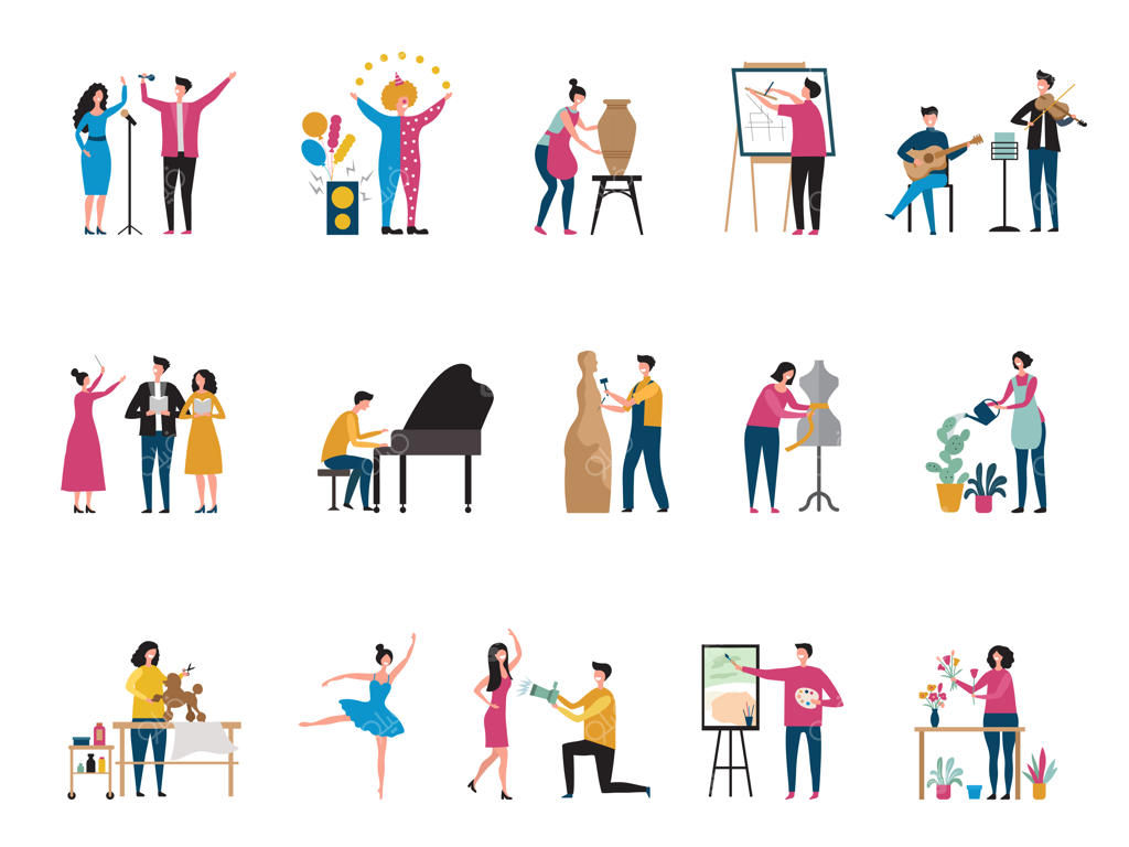 شغل‌های خلاقانه: هنرمندان، عکاسان، طرفداران هنر، رقاصان، معماران، دکوراتورها، گل‌فروشان، نقاشان شخصیت‌های دوبعدی. علاقه‌مندان هنر، طراحی و سایر هنرهای دستی و تصویرسازی.