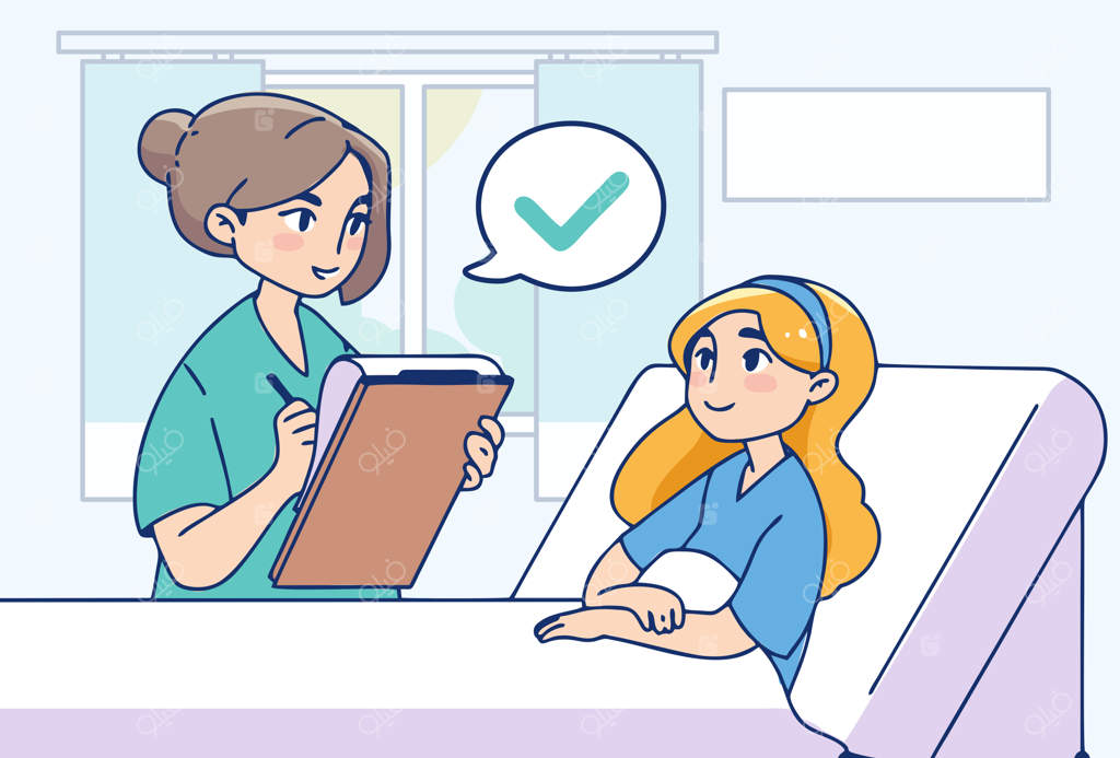 خدمات پزشکی: تصویر دختر کوچولو و پرستار