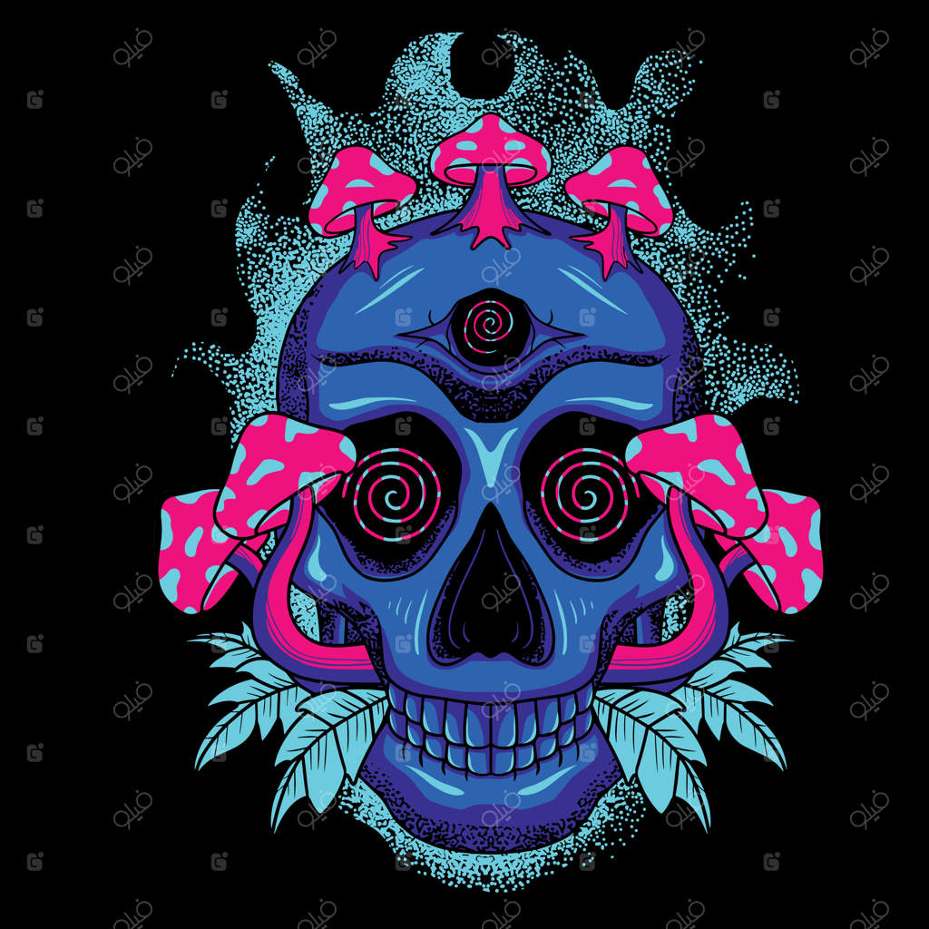 تی‌شرت جمجمه موسیقی آرت راک گوتیک برای عاشقان دنیای تاریک