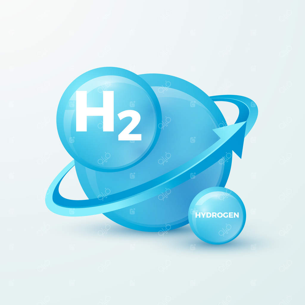 نماد هیدروژن به صورت گرادیان